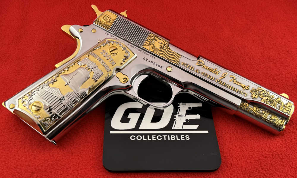Colt 45acp-Ameri, 250 Aniv. 25-Made VERY RARE-24K Gold Engrave design by RP-img-8