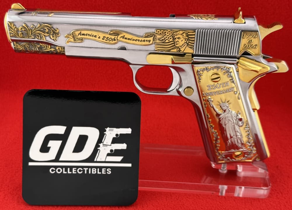 Colt 45acp-Ameri, 250 Aniv. 25-Made VERY RARE-24K Gold Engrave design by RP-img-0