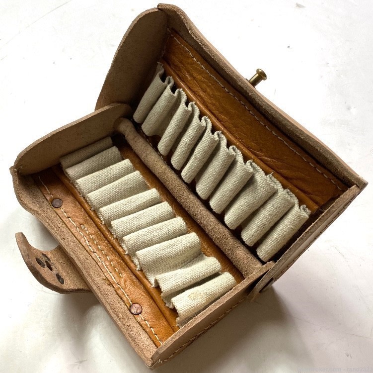 INDIAN WARS US ARMY M1873 MCKEEVER TRAPDOOR RIFLE AMMO BOX POUCH-NATURAL-img-2