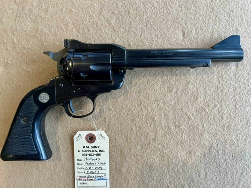 Herters Single .401Mag S/A Revolver - RARE!-img-2