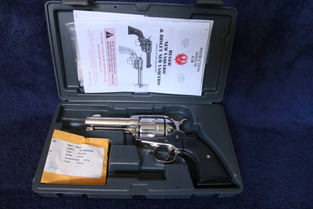 RARE - NEW Un-Fired RUGER NEW VAQUERO .357 Revolver HI GLOSS - NO RESERVE-img-0