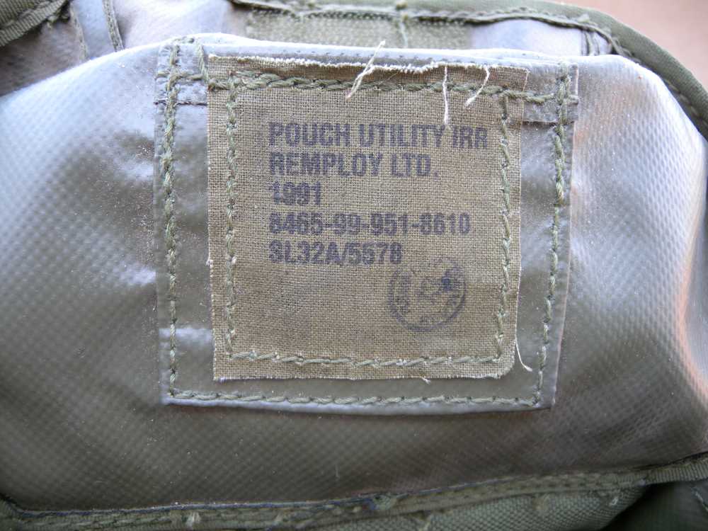 1990's PLC Webbing Graded British Olive Green PLCE Utility Pouch-Excellent -img-10