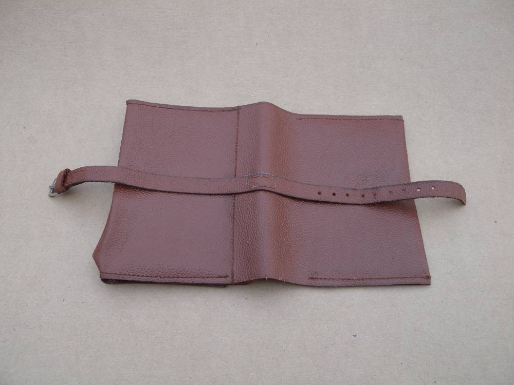 WWII German Solbuch Wallet - Brown Leather-img-7