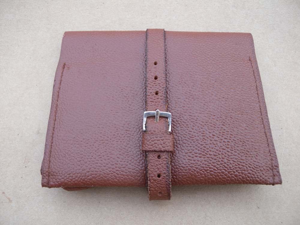 WWII German Solbuch Wallet - Brown Leather-img-0