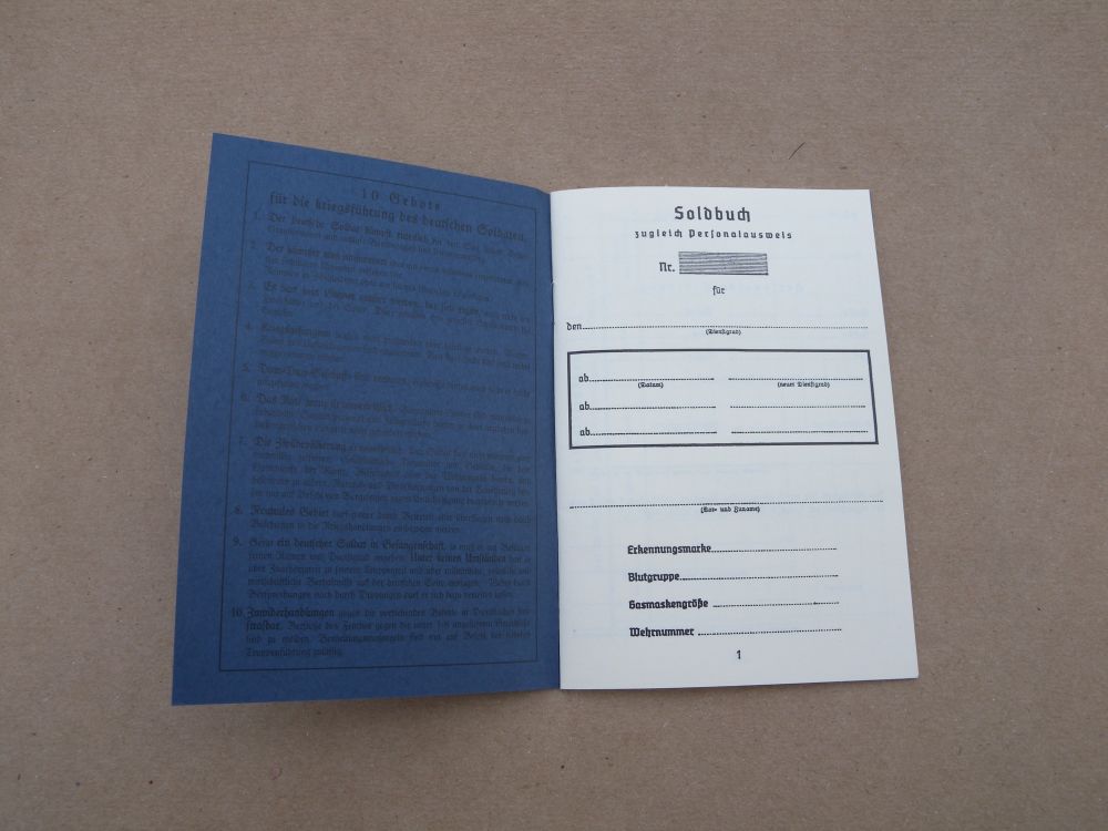 WWII Luftwaffe Soldbuch (pay book) with Protective Sleeve-img-4