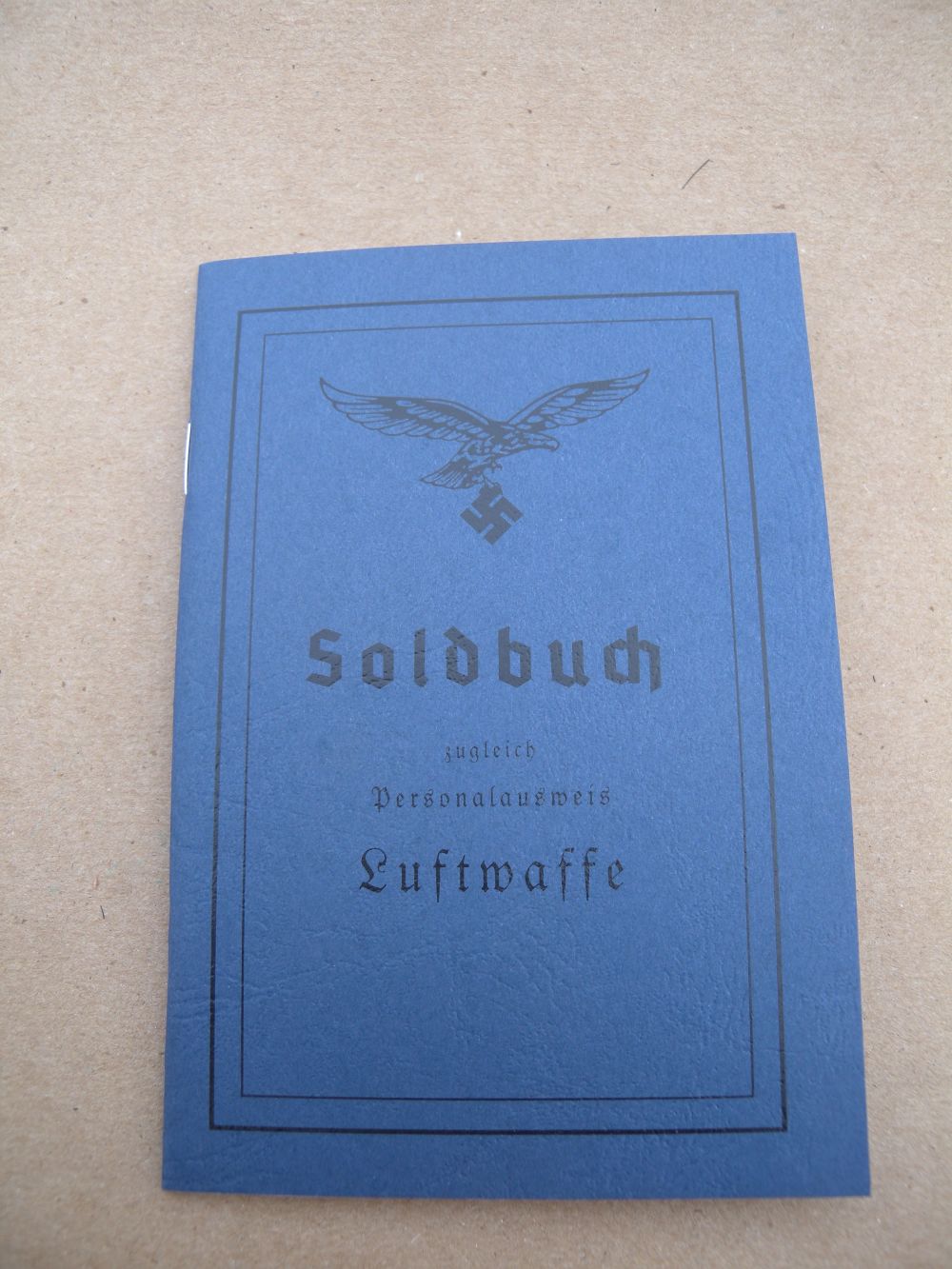 WWII Luftwaffe Soldbuch (pay book) with Protective Sleeve-img-2