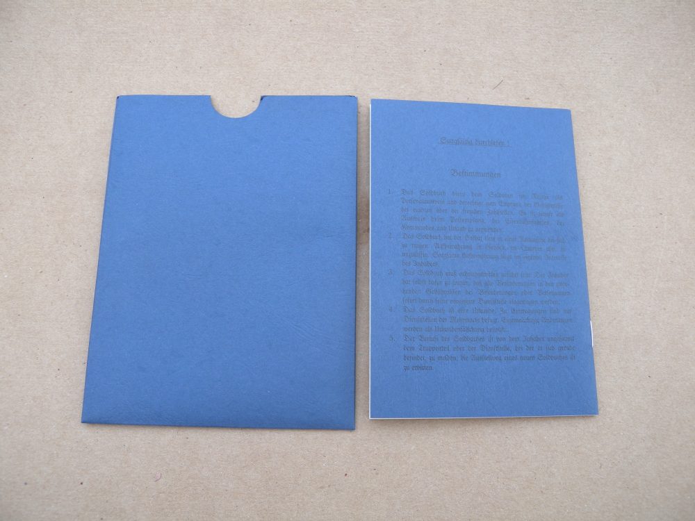 WWII Luftwaffe Soldbuch (pay book) with Protective Sleeve-img-1
