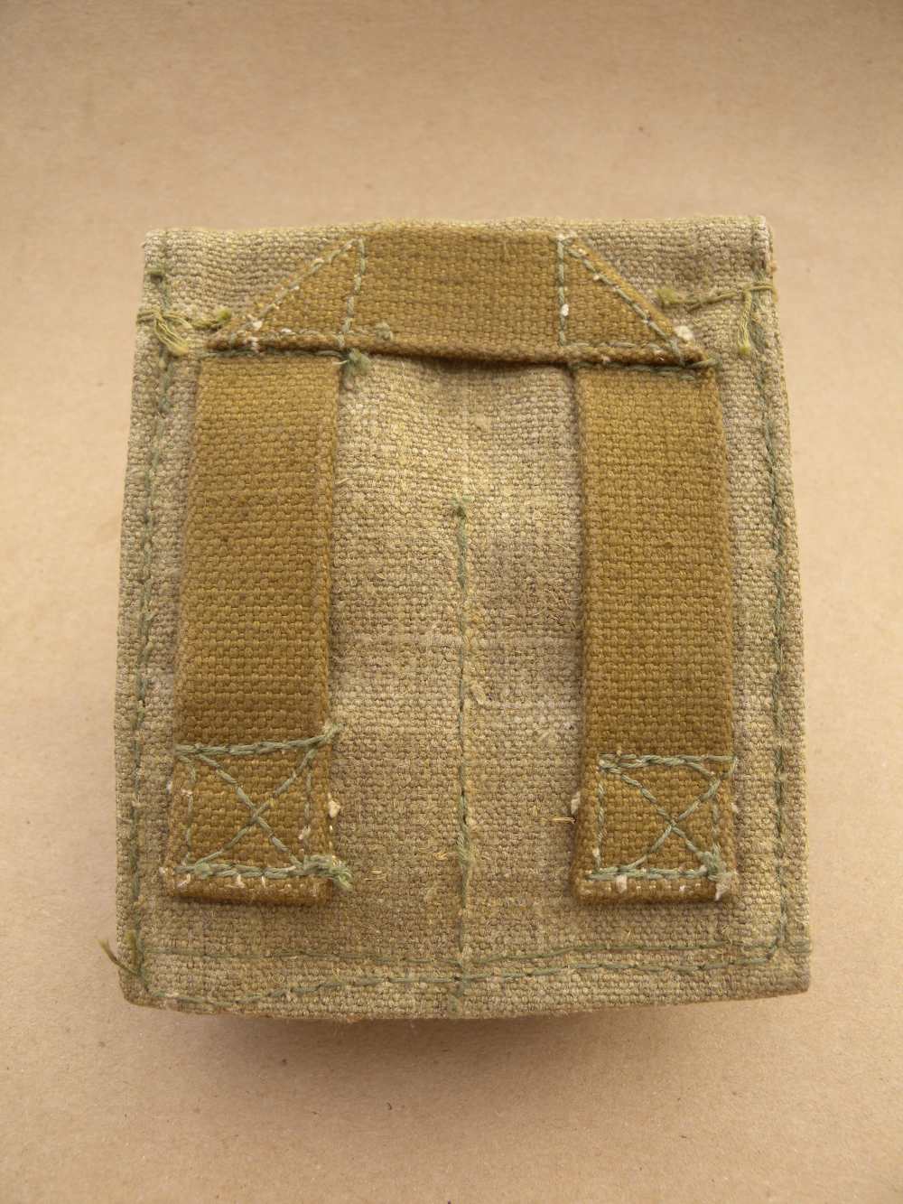 Russian Grenade Pouch, 2-Cell, Canvas, Khaki - Marked-img-2