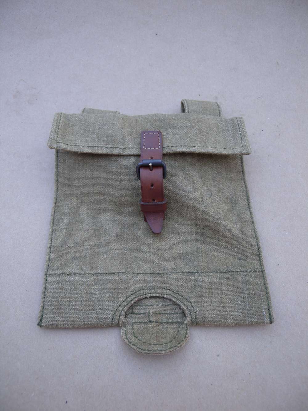 WWII Russian Canvas Shovel Pouch - Olive Drab (OD) Canvas-img-0