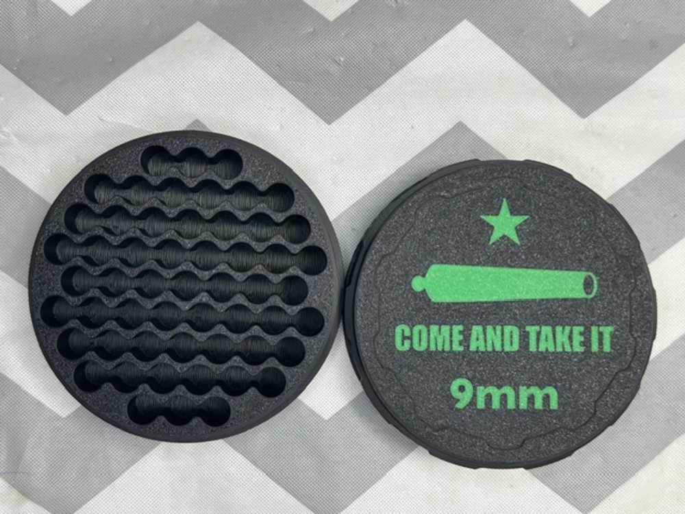  9mm Luger ammo/storage boxes, stackable design, 55 rd capacity, 3D printed-img-4