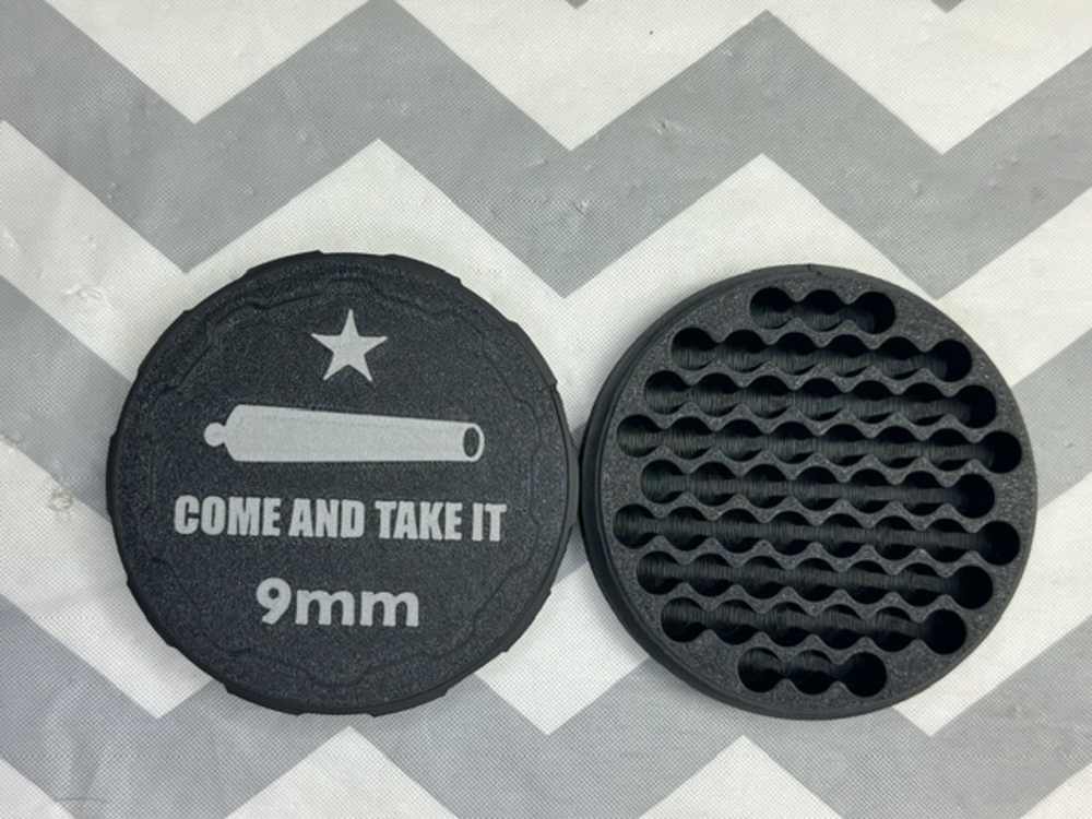  9mm Luger ammo/storage boxes, stackable design, 55 rd capacity, 3D printed-img-5