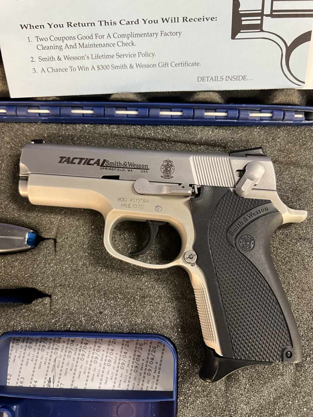 Smith & Wesson 4013 40 S&W 3" Stainless Pistol-img-1