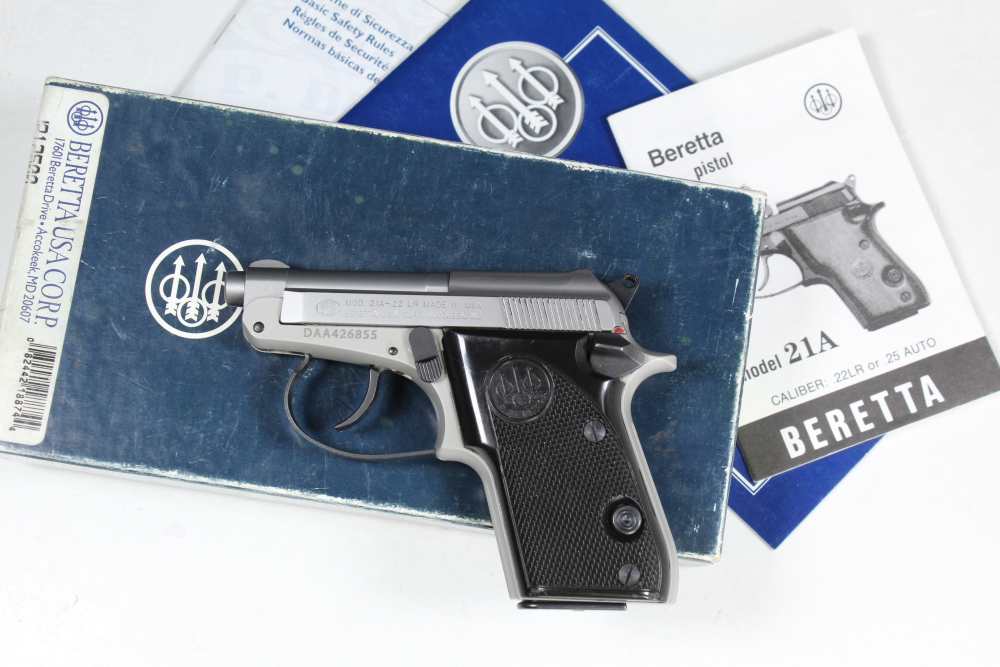 Beretta 21A Bobcat Inox .22 Long Rifle Pocket Carry Pistol Tilting Barrel-img-0