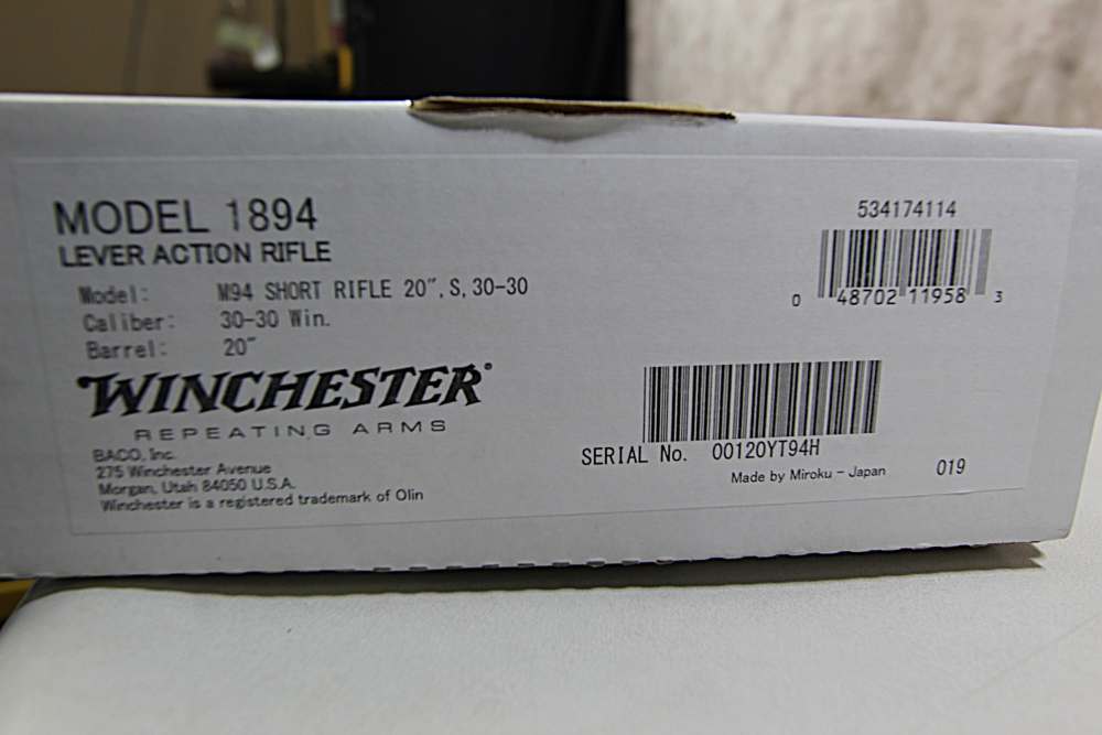 NIB WINCHESTER 1894 SHORT RIFLE 30-30 WIN 20" 7+1 534174114-img-2