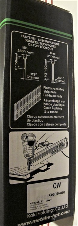 New Metabo HTP NR 90AE (S1) Pnuematic Nailer-img-3