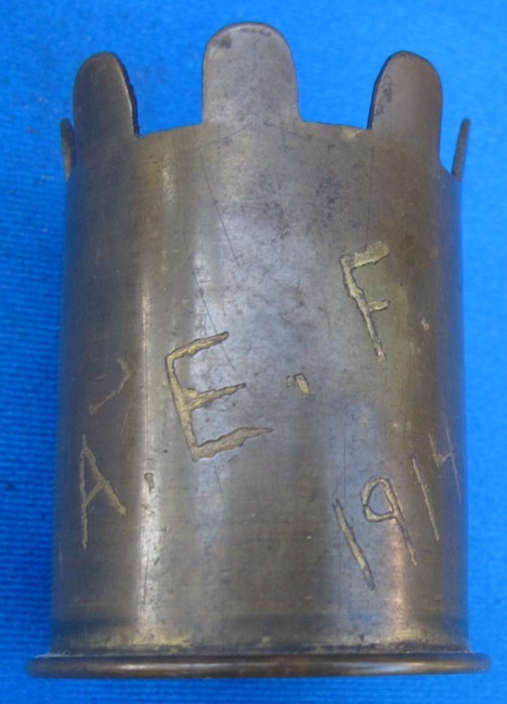 World War One US / French 37MM Hotchkiss Casing Trench Art-img-0