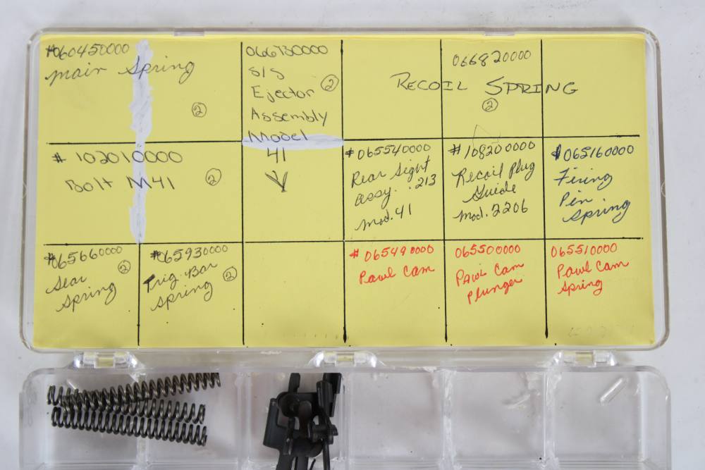 VINTAGE SMITH & WESSON MODEL 41 .22 PISTOL PARTS LOT – 110 PIECES-img-5