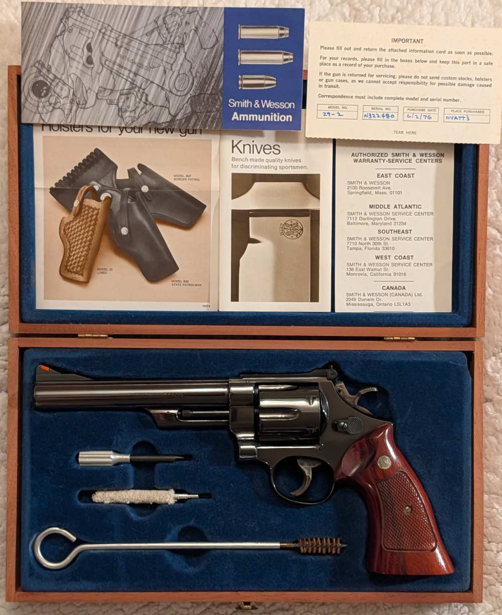 Pre-Lock S&W Model 29-2 .44 Mag (1975-1976) – Pinned & Recessed – Cased w/ -img-20