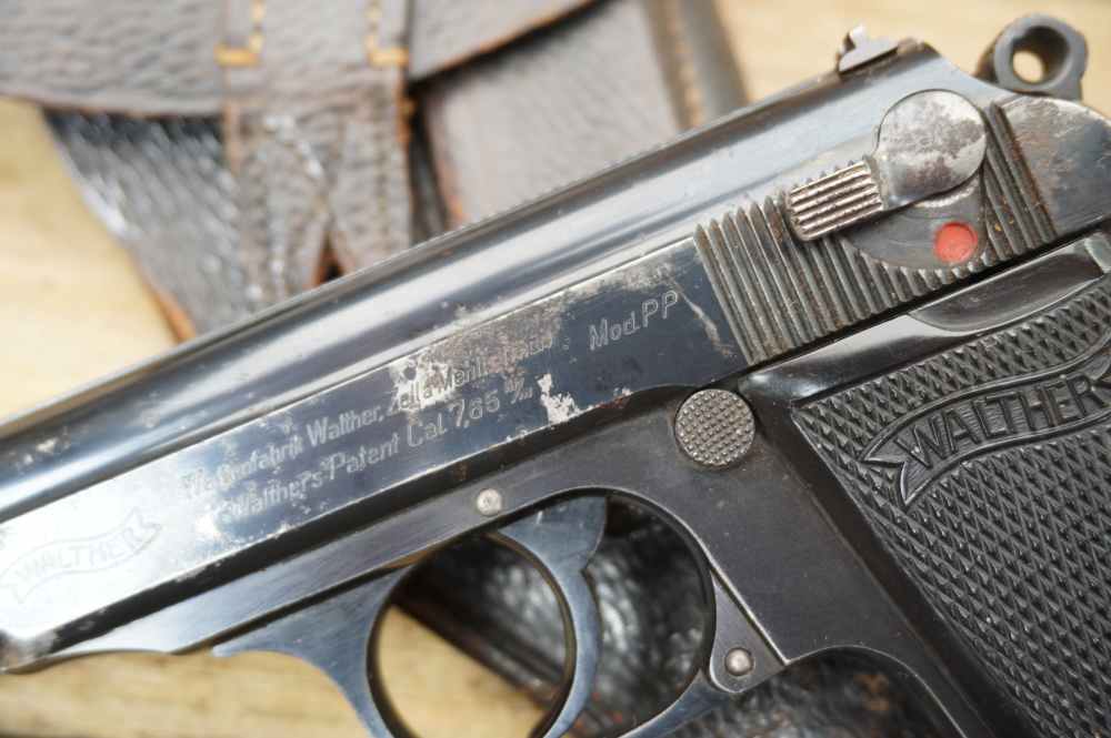 Walther PP early WWII commercial w/holster 7.65mm German C&R nice -img-17
