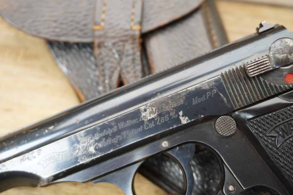 Walther PP early WWII commercial w/holster 7.65mm German C&R nice -img-18
