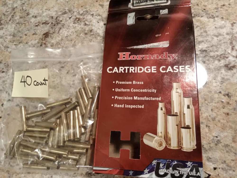 40ct Hornady 22 Hornet Brass Cartridges -img-1