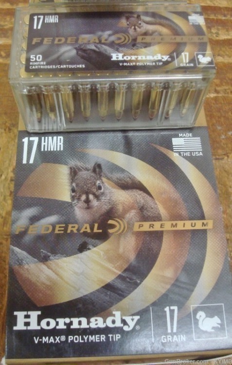 100 Federal 17 HMR 17 gr VMAX Polymer Tip NEW ammunition P771-img-1