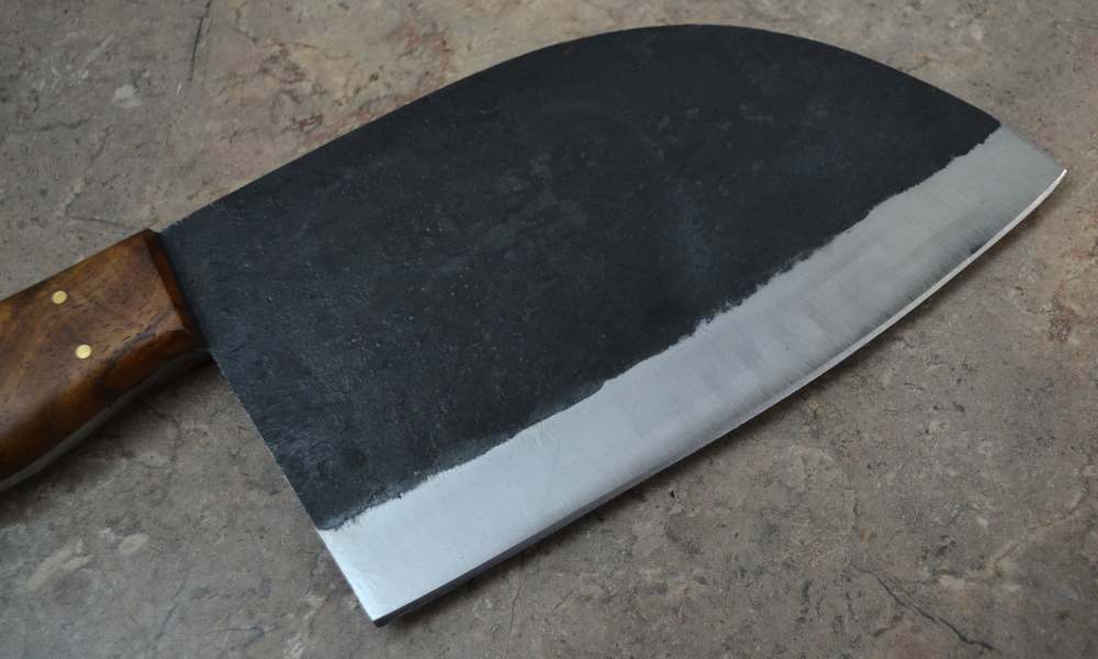 Custom Made Hand Forged Railroad Track Meat Cleaver with Wood Handle (SC 5)-img-5