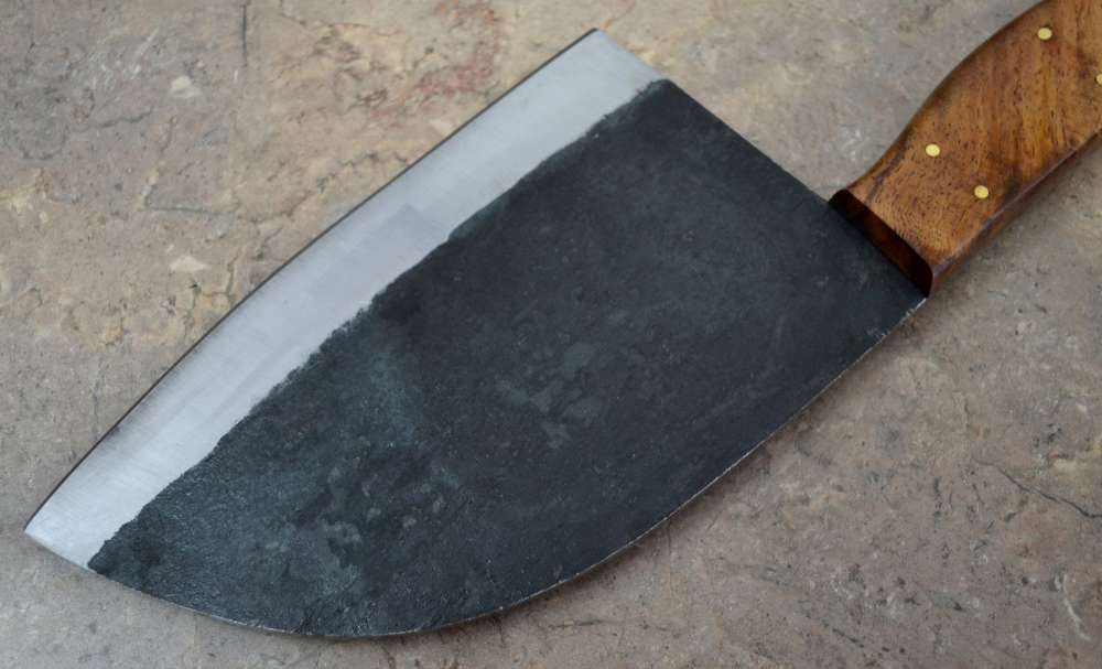 Custom Made Hand Forged Railroad Track Meat Cleaver with Wood Handle (SC 5)-img-6