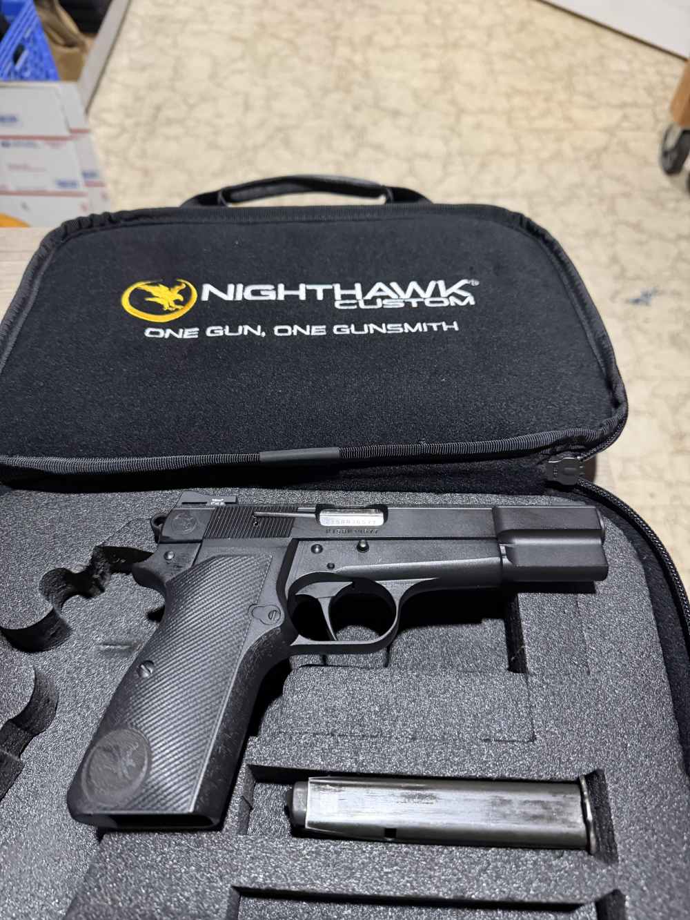 Nighthawk Custom FN Browning Hi Power ALLOY FRAME 9mm.....RARE $1-img-0