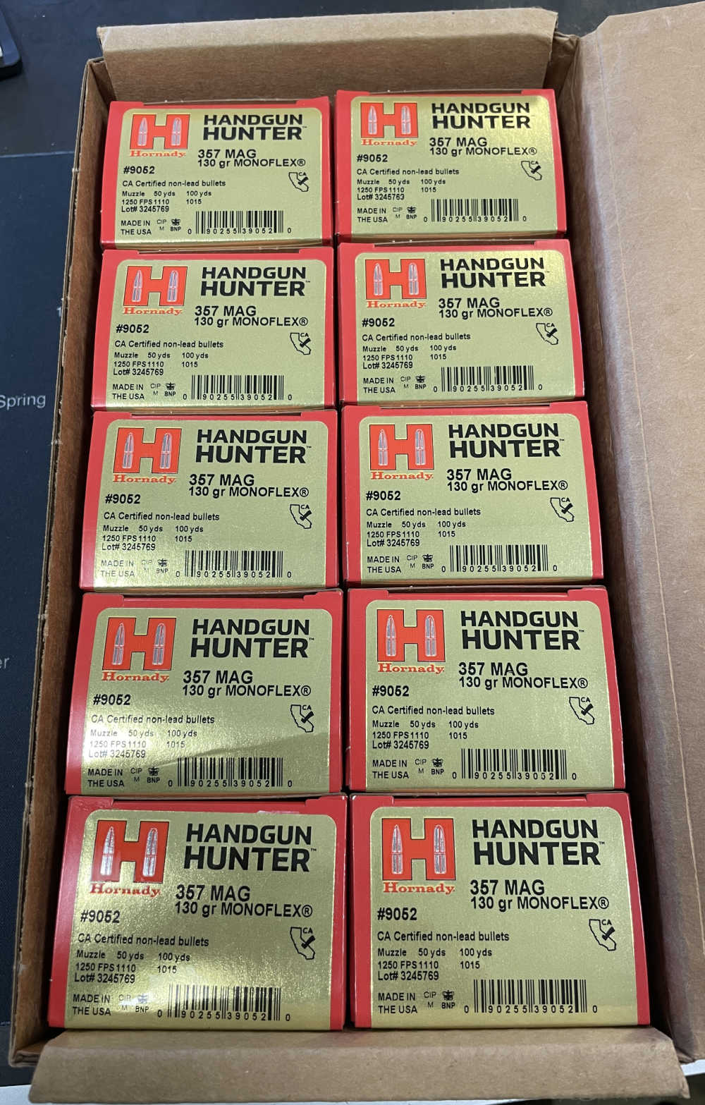 Hornady 9052 Handgun Hunter Personal Defense 357 Mag 130 gr MF 250rd CASE-img-0