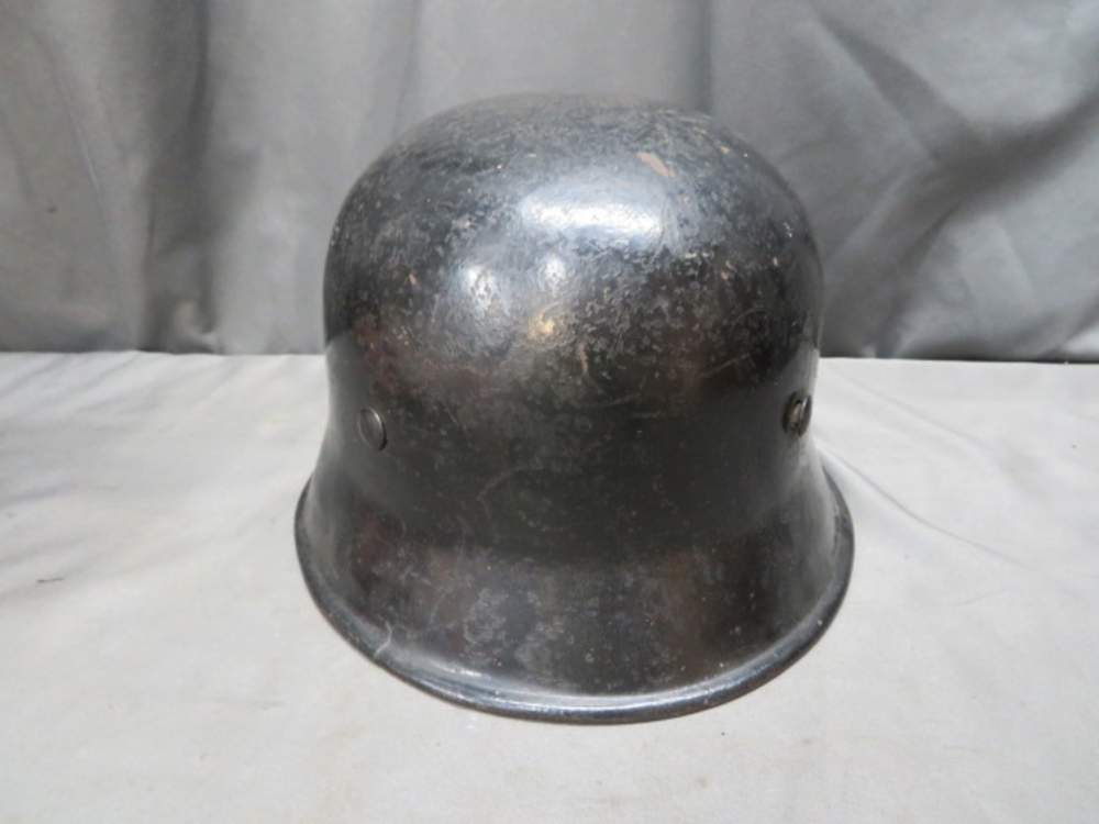 WWII GERMAN CIVIL POLICE MODEL 1934 HELMET-ORIGINAL-W/ LINER & CHINSTRAP-img-5