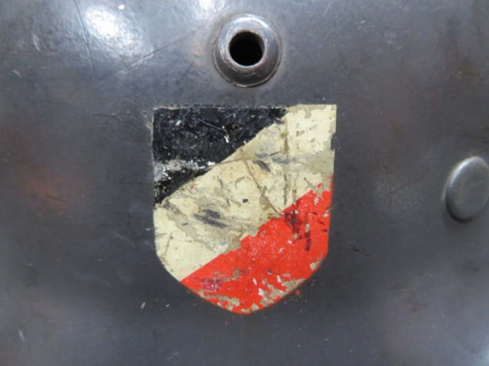 WWII GERMAN LUFTWAFFE DOUBLE DECAL M35 HELMET-NICE LOOKING-img-4