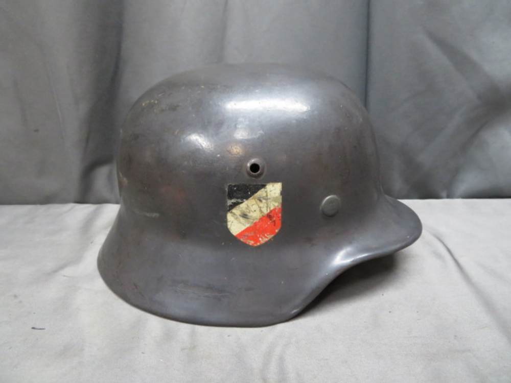 WWII GERMAN LUFTWAFFE DOUBLE DECAL M35 HELMET-NICE LOOKING-img-3