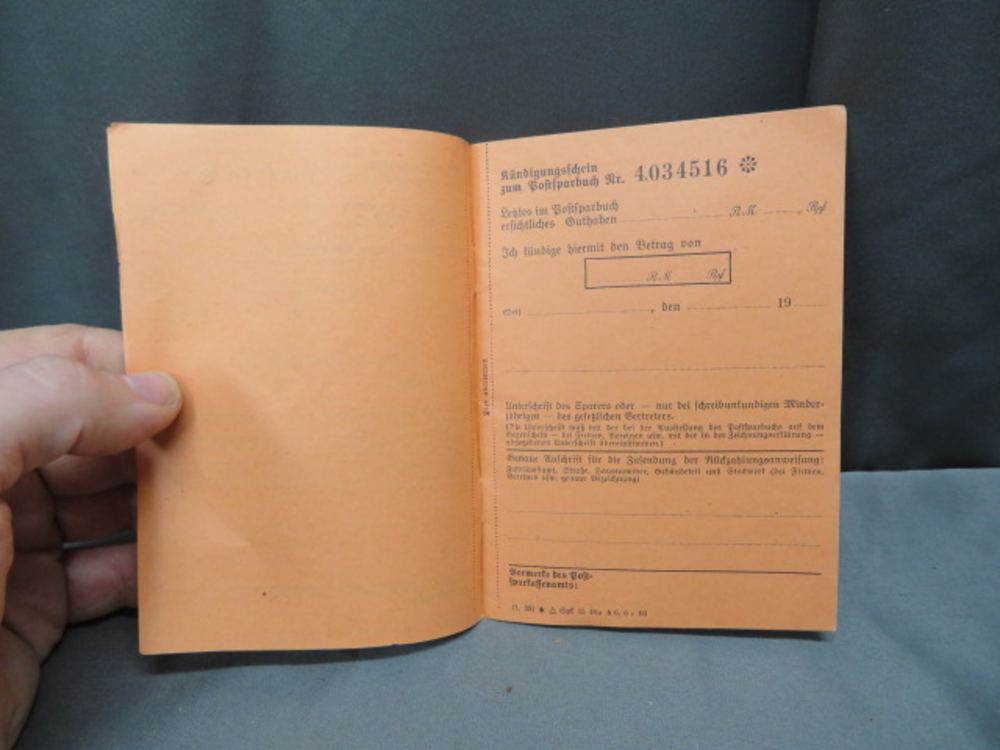 WWII GERMAN POSTAL SAVINGS CANCELLATION NOTICE BOOKLET-img-3