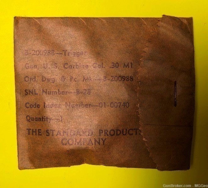 U.S. M1 Carbine Trigger, The Standard Products Company -img-0