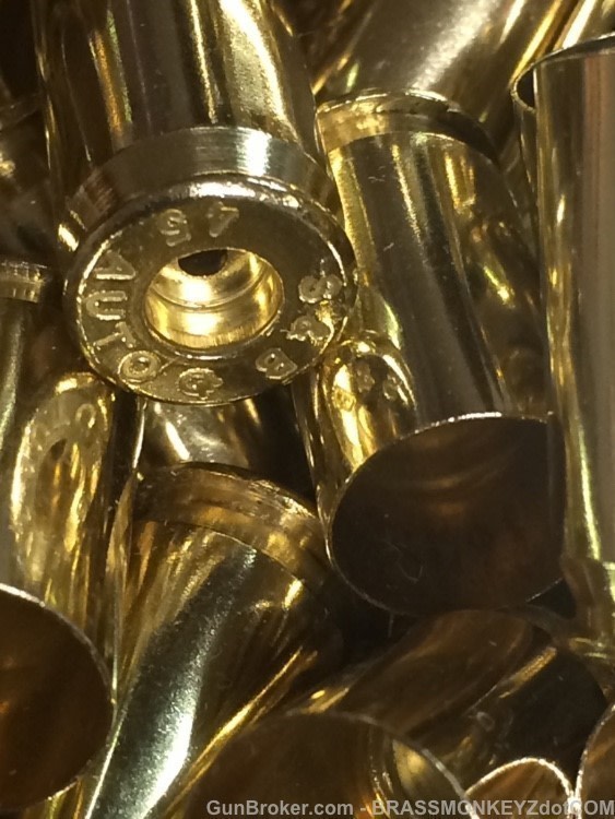 500+ FULLY PROCESSED 45 ACP BRASS * LG PRIMERS * SAME HEADSTAMP * -img-1