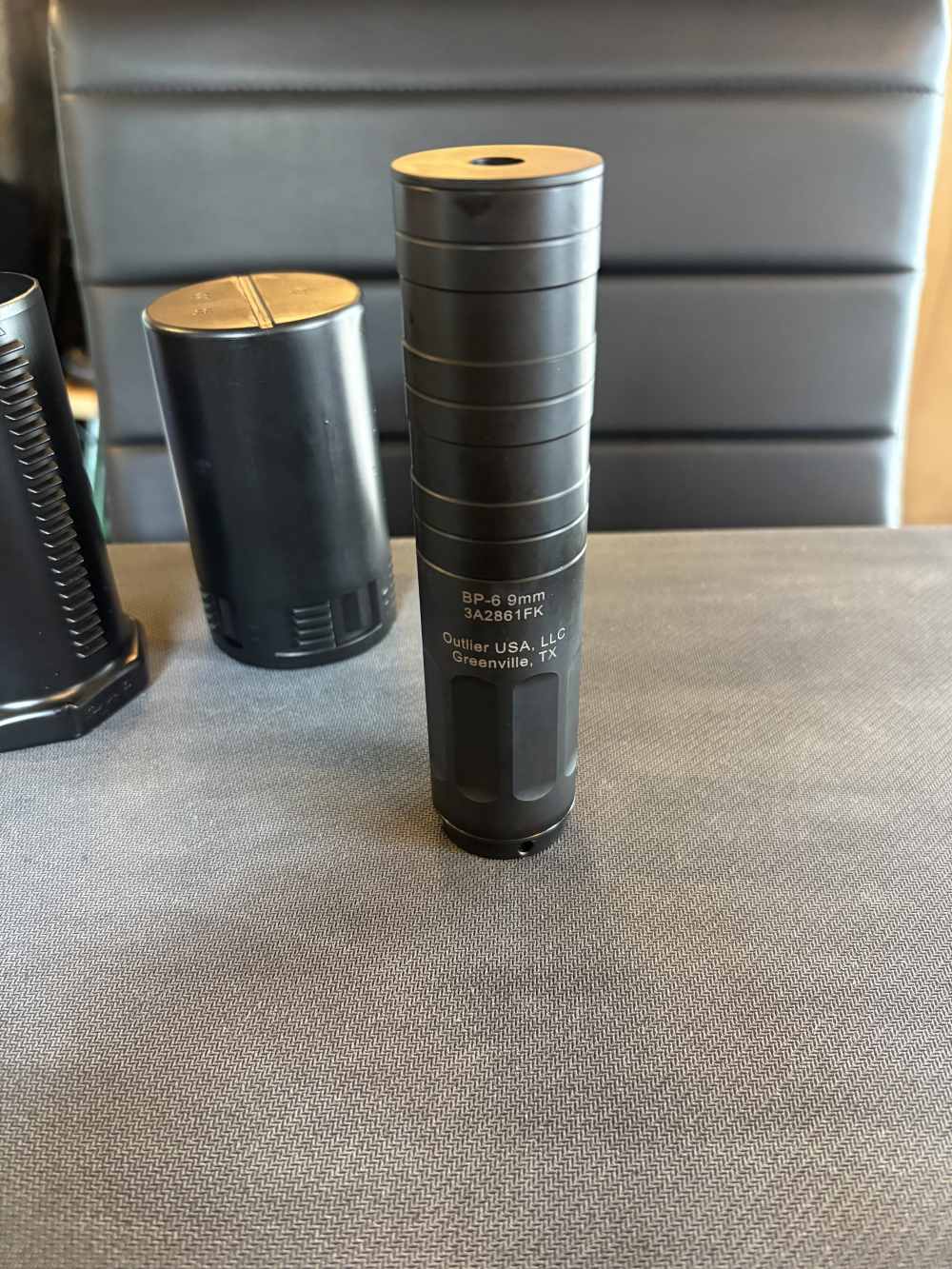 Outlier USA BP-6 9mm Stainless Steel Suppressor 6” Black – Factory New-img-0