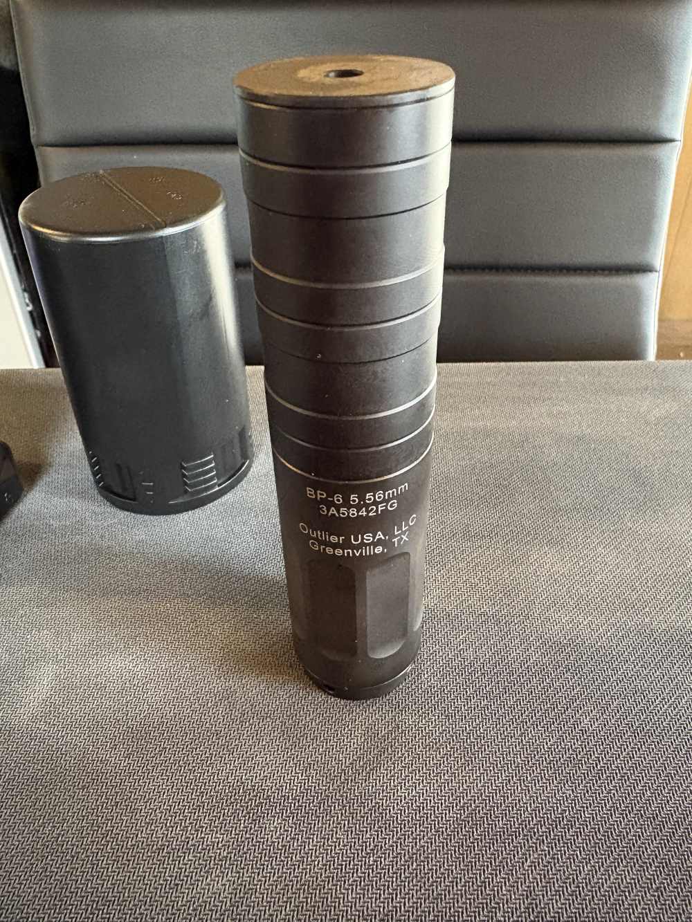 Outlier USA BP-6 5.56 Stainless Steel Suppressor 6” Black – Factory New-img-0