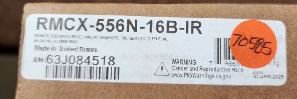 NIB SIG SAUER RMCX SPEAR LT IR 5.56MM 16" BOX-img-15