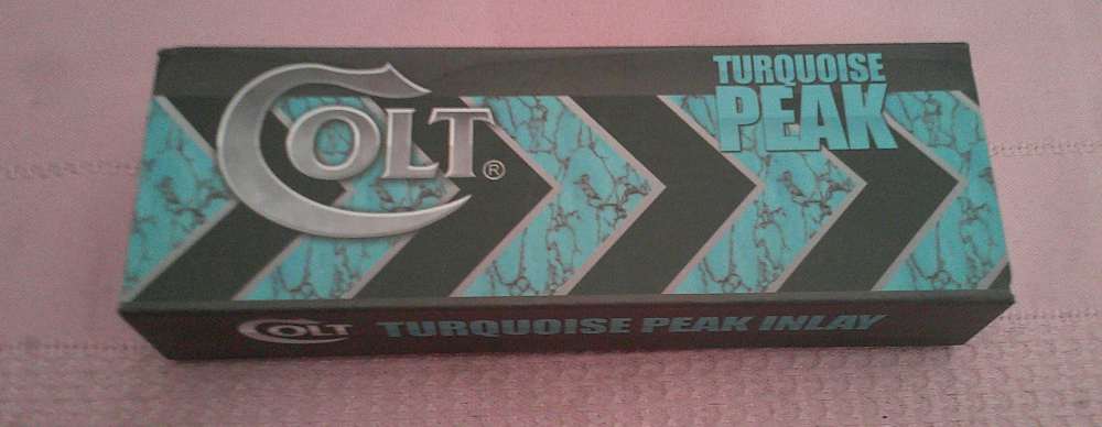 NIB-Rare & Stunning Colt Turquoise Peak Inlay Lockback Pocket Knife!-img-19