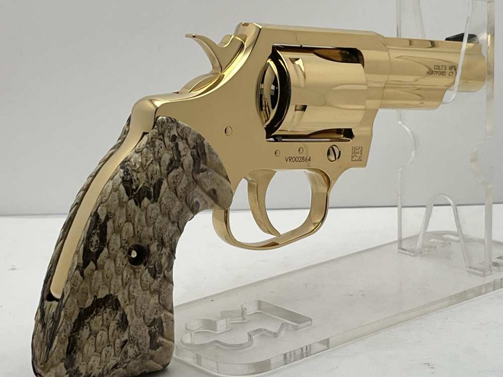 WOW FACTOR NIB Colt Viper 3 inch mirror polished 24k gold plated-img-13