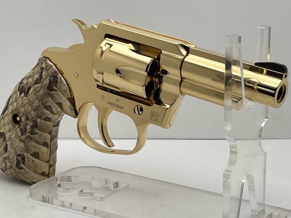 WOW FACTOR NIB Colt Viper 3 inch mirror polished 24k gold plated-img-14