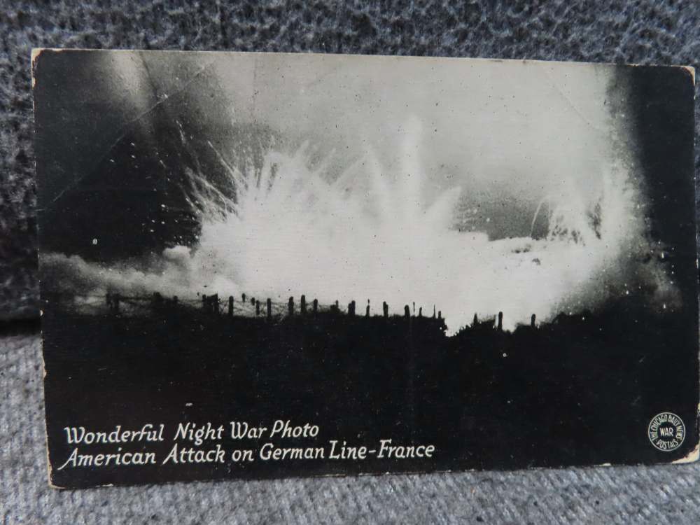 10-ORIGINAL BLACK & WHITE WWI POSTCARDS OF AMERICANS FIGHTING IN FRANCE-img-4