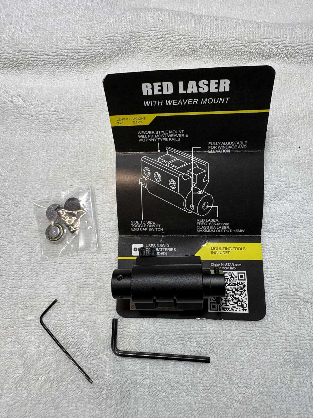NcSTAR Red Laser w/Weaver Style Mount-img-3