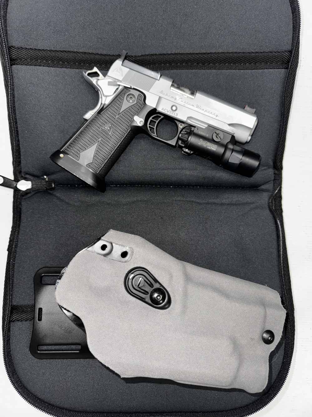USED! ALCHEMY CUSTOM WEAPONRY ACW QUANTICO HI-CAP 2011 W/ HOLSTER & X300-img-3