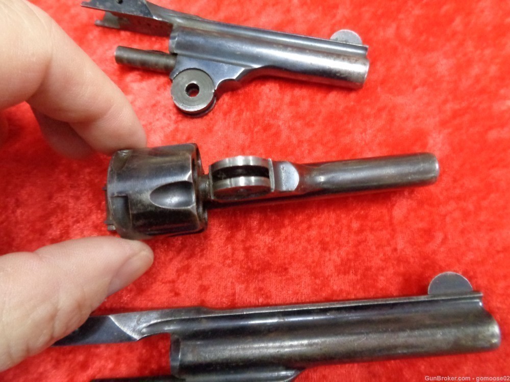 6 Iver Johnson Cycle Top Break Safety Automatic Barrel Cylinder Nickel Blue-img-28