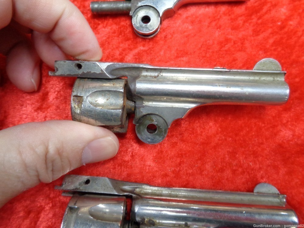 6 Iver Johnson Cycle Top Break Safety Automatic Barrel Cylinder Nickel Blue-img-11