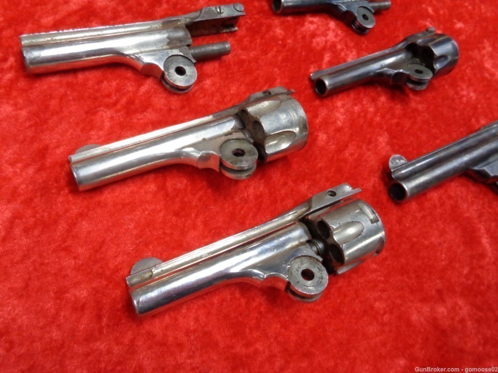6 Iver Johnson Cycle Top Break Safety Automatic Barrel Cylinder Nickel Blue-img-35