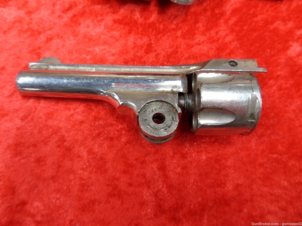 6 Iver Johnson Cycle Top Break Safety Automatic Barrel Cylinder Nickel Blue-img-8