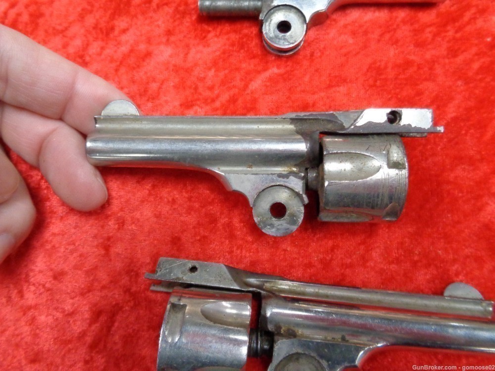 6 Iver Johnson Cycle Top Break Safety Automatic Barrel Cylinder Nickel Blue-img-12